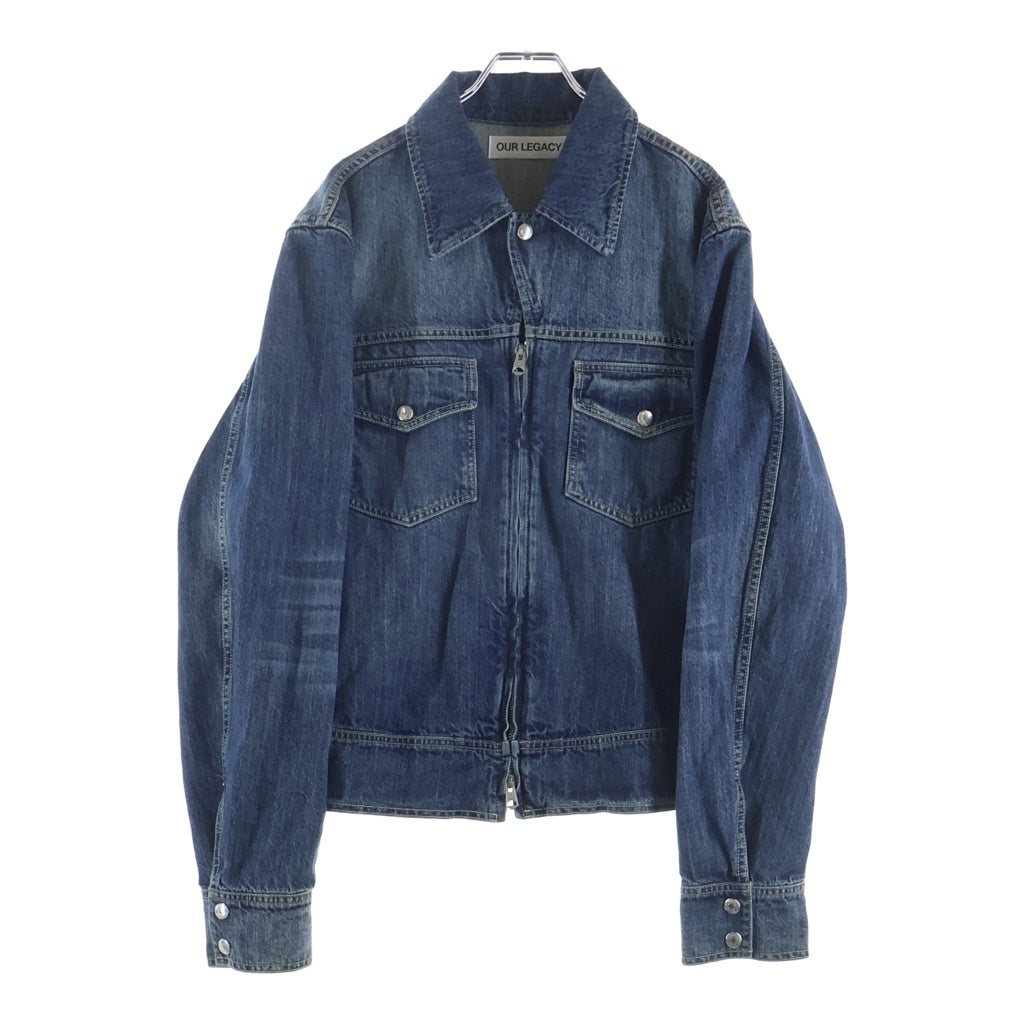 OUR LEGACY(アワーレガシー) 24AW VINTAGE DENIM TRUCKER JACKET ヴィンテージデニム ジップアップ トラッカージャケット インディゴ M4245TW