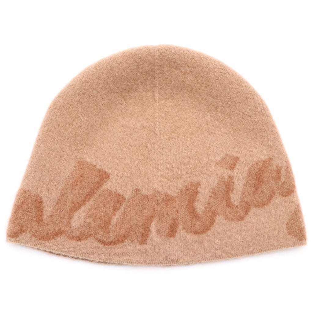 BALENCIAGA(バレンシアガ) LOGO WOOL AND CASHMERE BEANIE ロゴウールアンドカシミアビーニー ニット帽 ベージュ 825838 4F3B0