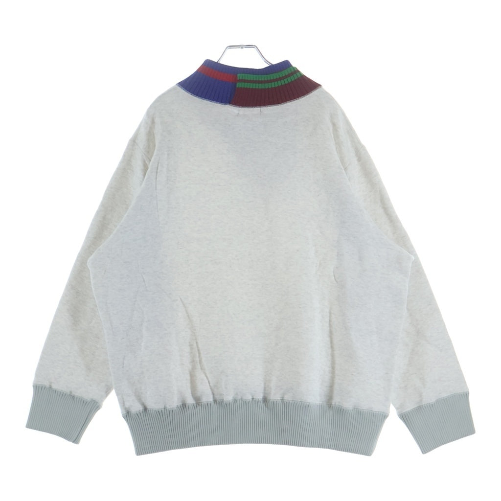 kolor(カラー) 23AW BONDED SWEATSHIRT 襟ドッキング ダンボールスウェット トレーナー ホワイト 23WCM-T13206S