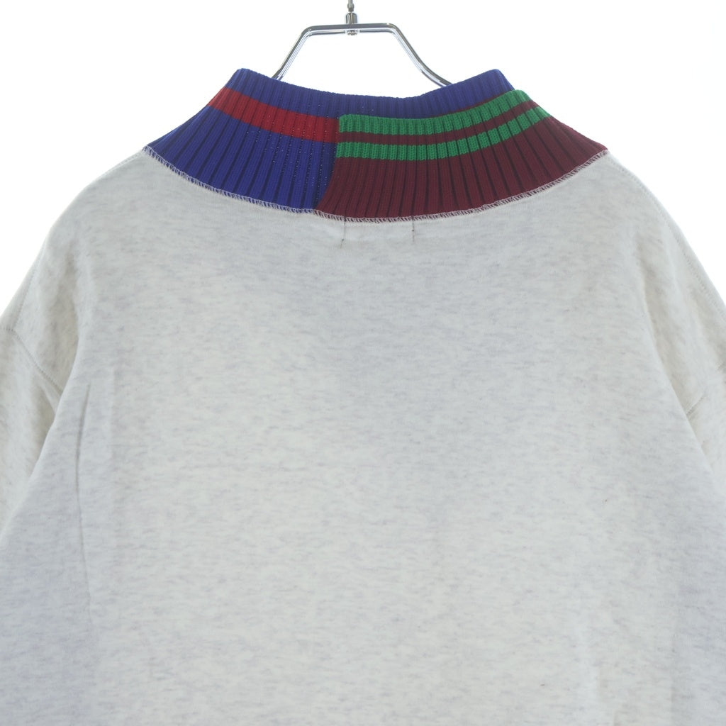 kolor(カラー) 23AW BONDED SWEATSHIRT 襟ドッキング ダンボールスウェット トレーナー ホワイト 23WCM-T13206S