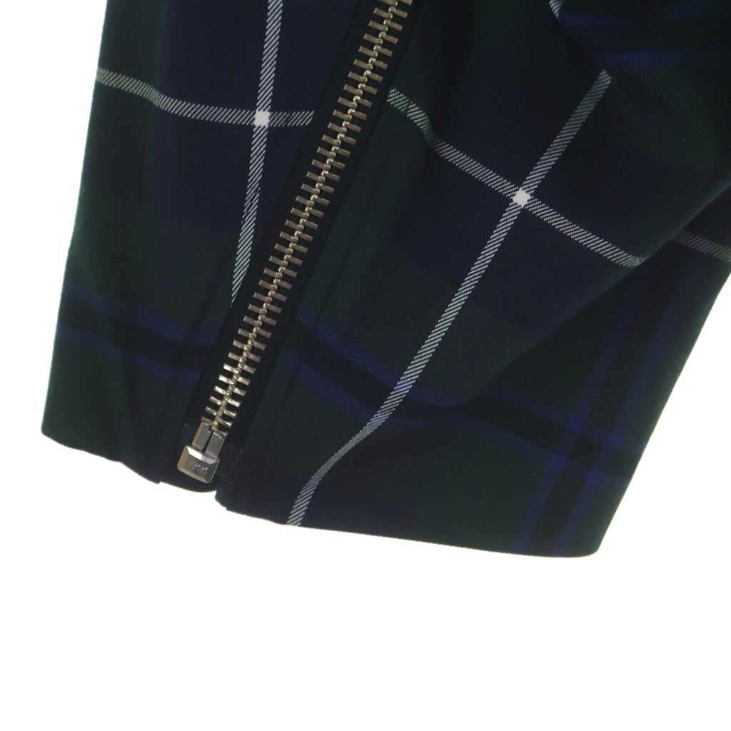 KIDILL(キディル) 19SS PATCH MA-1 ダブルチェック バックデザイン フロントスカルロゴ ボンバージャケット ブルゾン ブラック KL340