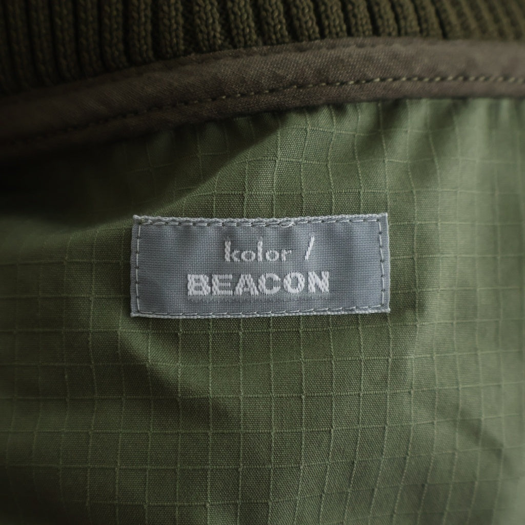 kolor BEACON(カラービーコン) 24SS RIPSTOP MILITARY BLOUSON JACKET リップストップ ミリタリー ブルゾン ジャケット カーキ 24SBM-G05142
