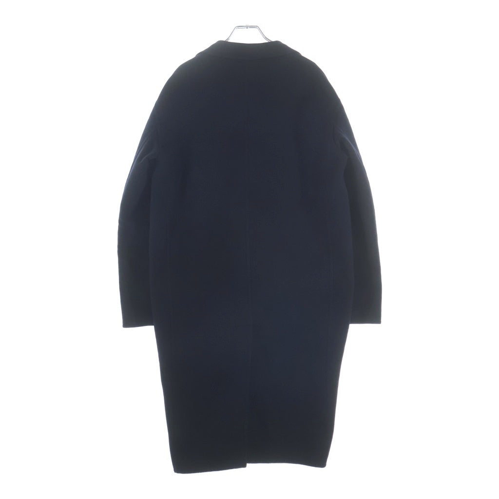 CELINE(セリーヌ) 15AW フィービー期 エッグクロンビー フロントオープン カシミヤコート レディース ネイビー 2 8H13/6700