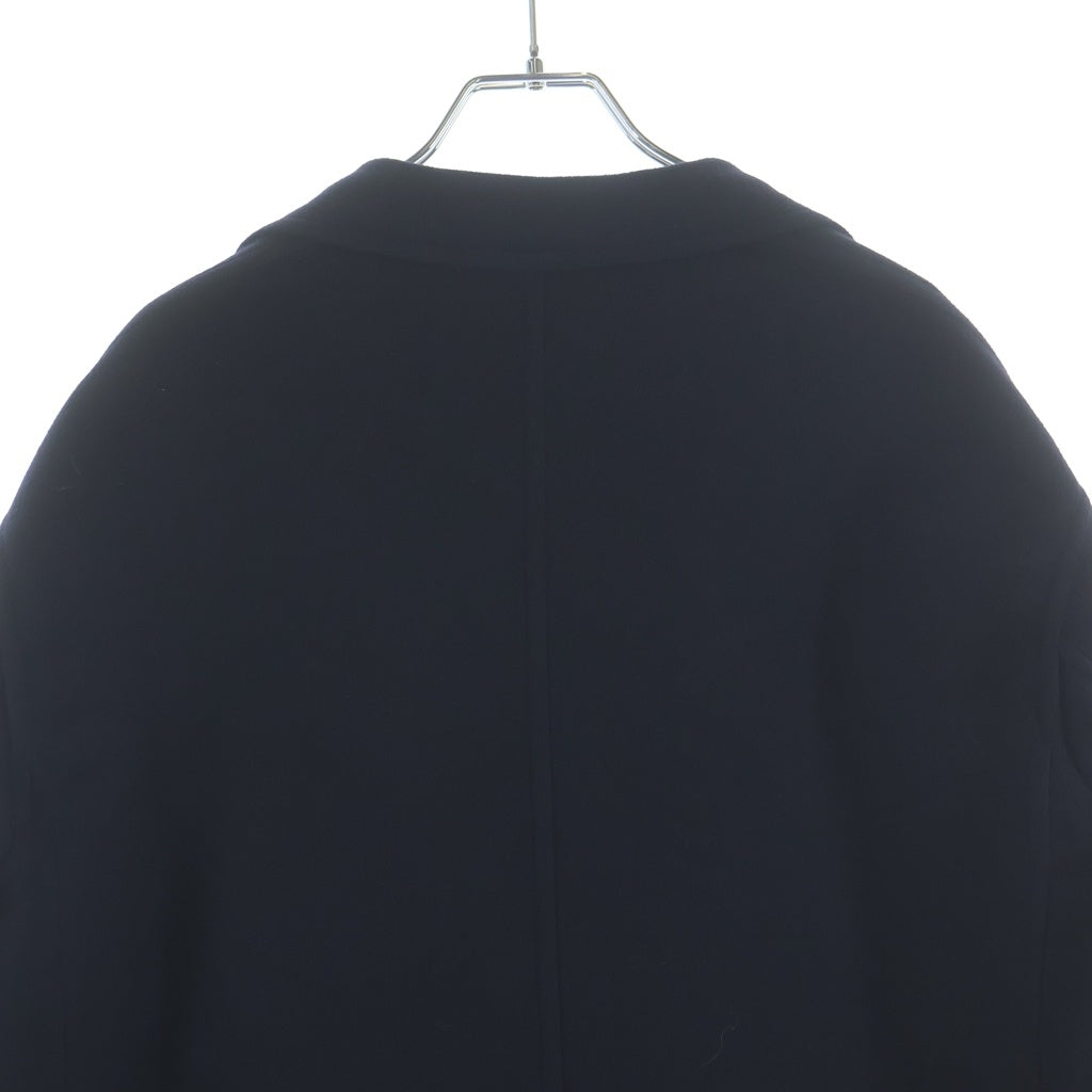 CELINE(セリーヌ) 15AW フィービー期 エッグクロンビー フロントオープン カシミヤコート レディース ネイビー 2 8H13/6700