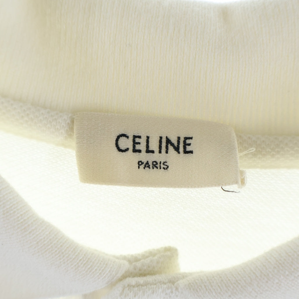 CELINE(セリーヌ) 20SS エディ期 トリオンフエンブロイダリー 半袖ポロシャツ ホワイト 2X136043F