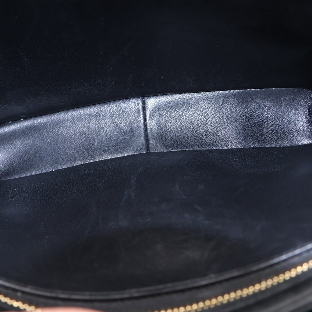 CELINE(セリーヌ) TEEN TRIOMPHE ティーン トリオンフキャンバス ミディアム ショルダーバッグ ゴールド金具 ブラック/アイボリー/ゴールド S-CE-4280 188882DBA.38NO レディース