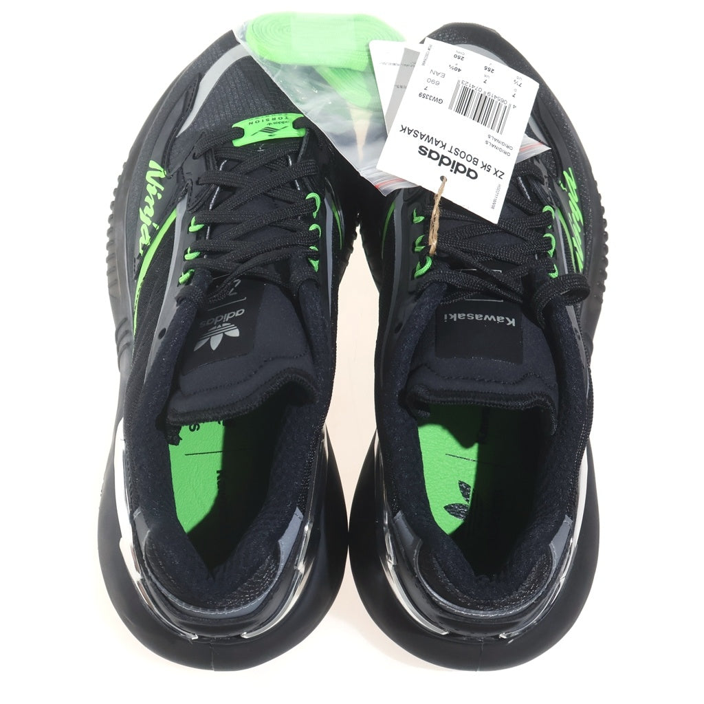 adidas(アディダス) ×KAWASAKI ZX 5K BOOST Ninja カワサキ ブースト ニンジャ ローカットスニーカー ブラック/グリーン US7.5/25.5cm GW3359