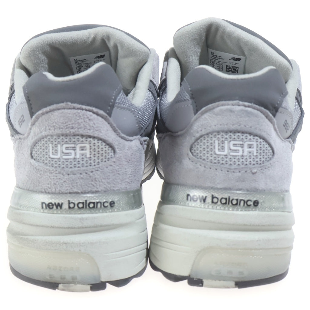 New Balance(ニューバランス) U992GY スウェード メッシュ ローカットスニーカー グレー US9.5/27.5cm