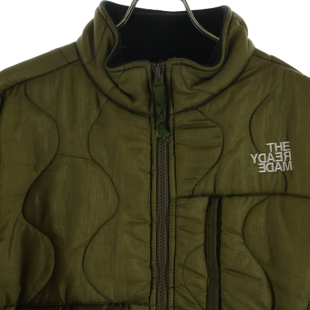 READY MADE(レディメイド) FLEECE JACKET ナイロン 中綿キルティング フリースジャケット グリーン/ブラック RE-PO-BL-00-00-110
