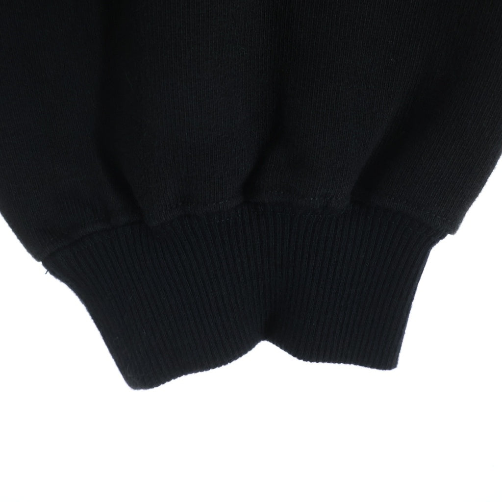TTT_MSW(ティーモダンストリートウェア) 25SS LOGO ZIPUP HOODIE スウェット フロントロゴエンブロイダリー フーデッド ジップアップパーカー ブラック TTT-25SS-CT03