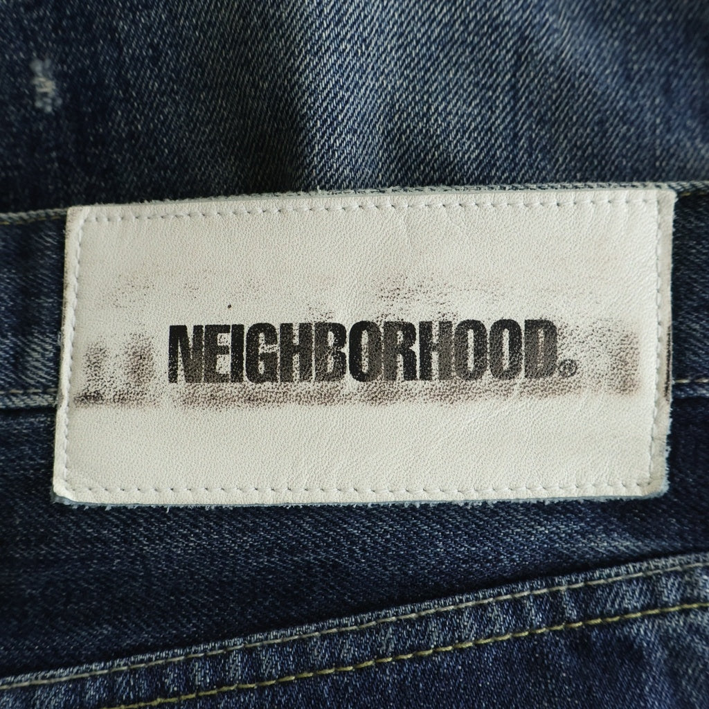 NEIGHBORHOOD(ネイバーフッド) 23SS WASHED DENIM DP BASIC PANTS デニム ストレートパンツ インディゴ 231XBNH-PTM04