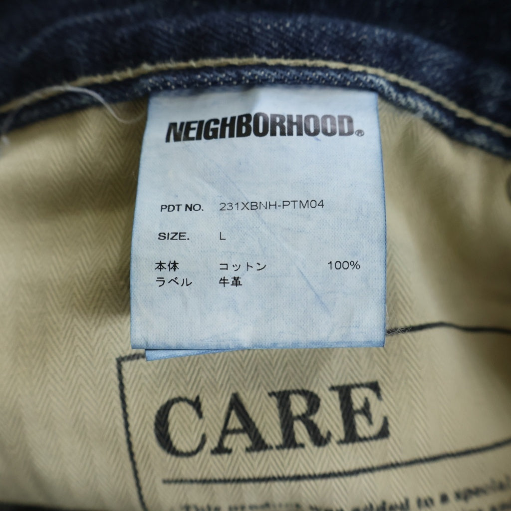 NEIGHBORHOOD(ネイバーフッド) 23SS WASHED DENIM DP BASIC PANTS デニム ストレートパンツ インディゴ 231XBNH-PTM04