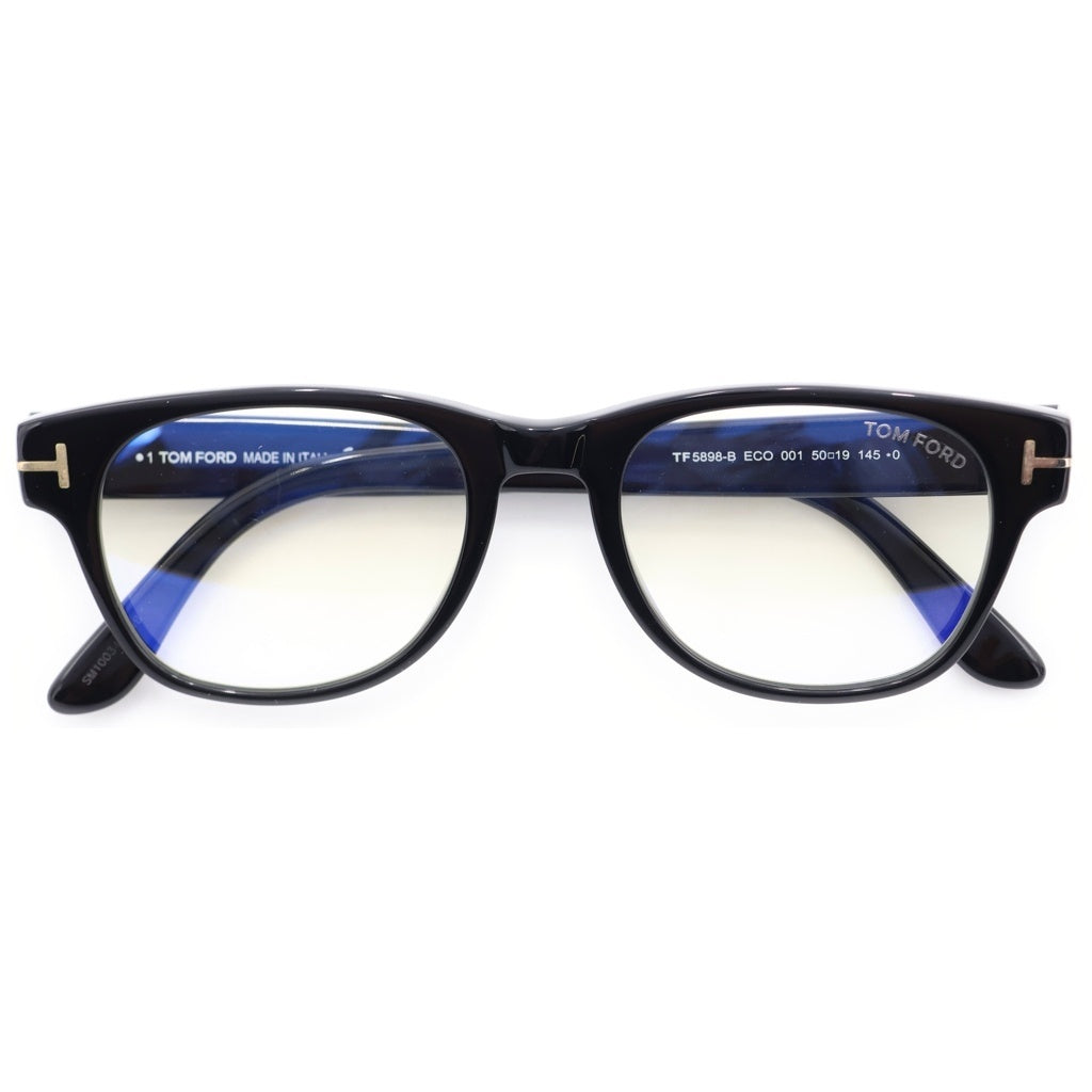 TOM FORD(トムフォード) TF5898-B ウェリントンフレーム クリアレンズ サングラス メガネ ブラック レディース