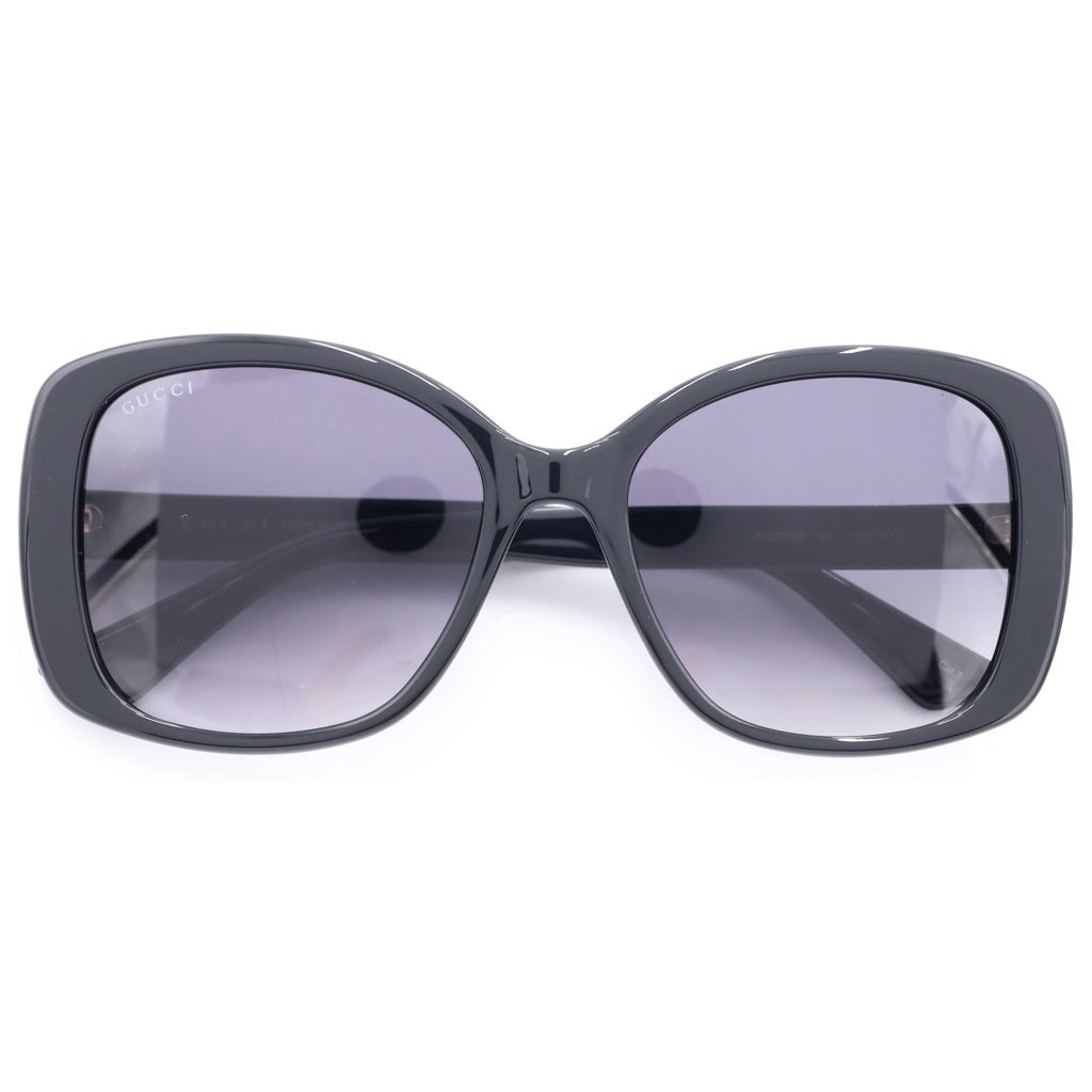 GUCCI(グッチ) GG0762S バタフライフレーム GGロゴテンプル カラーレンズ サングラス メガネ ブラック レディース