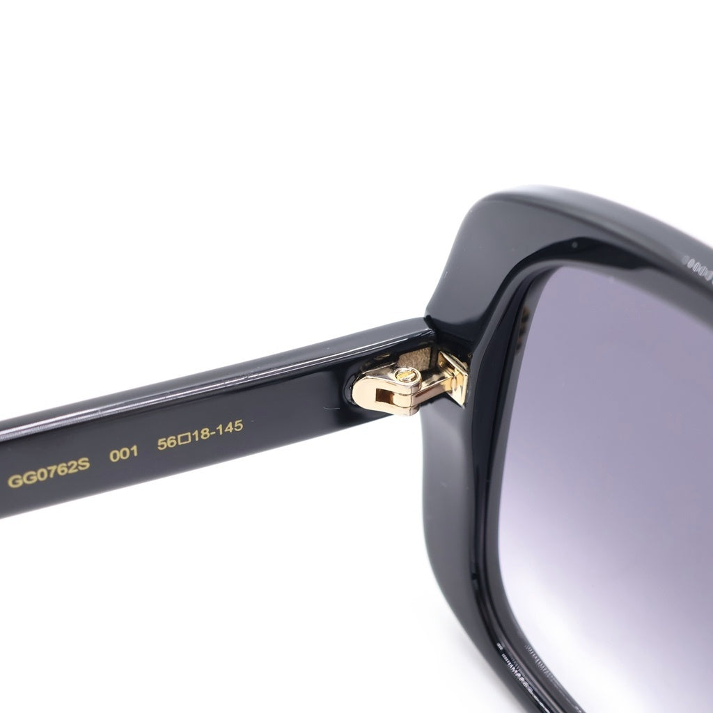 GUCCI(グッチ) GG0762S バタフライフレーム GGロゴテンプル カラーレンズ サングラス メガネ ブラック レディース