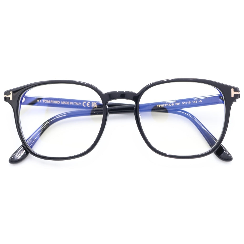 TOM FORD(トムフォード) TF5797-K-B アジアンフィット ウェリントンフレーム クリアレンズ サングラス メガネ ブラック