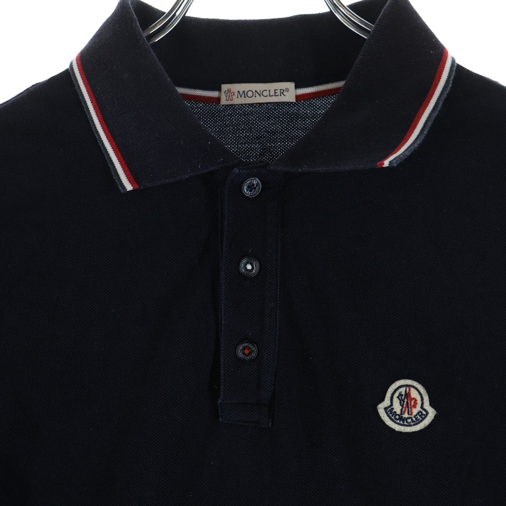 MONCLER(モンクレール) 18AW MAGLIA POLO MANICA CORTA コットン ロゴワッペン 半袖ポロシャツ ネイビー D20918345600 84556