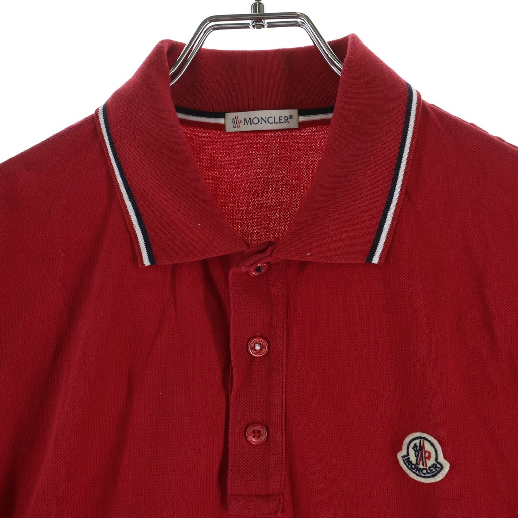 MONCLER(モンクレール) 17AW MAGLIA POLO MANICA CORTA コットン ロゴワッペン 半袖ポロシャツ レッド C20918305500 84556