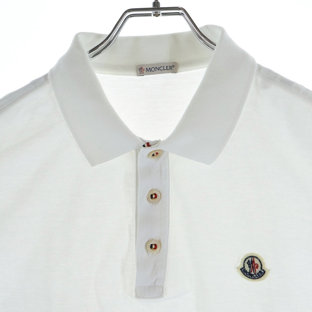 MONCLER(モンクレール) 19SS MAGLIA POLO MANICA CORTA コットン ロゴワッペン 半袖ポロシャツ ホワイト E10918305150 84556