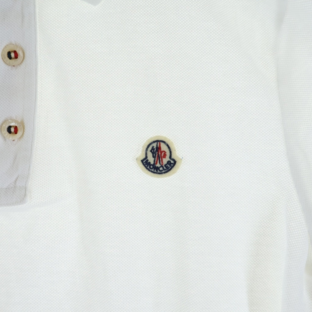 MONCLER(モンクレール) 19SS MAGLIA POLO MANICA CORTA コットン ロゴワッペン 半袖ポロシャツ ホワイト E10918305150 84556