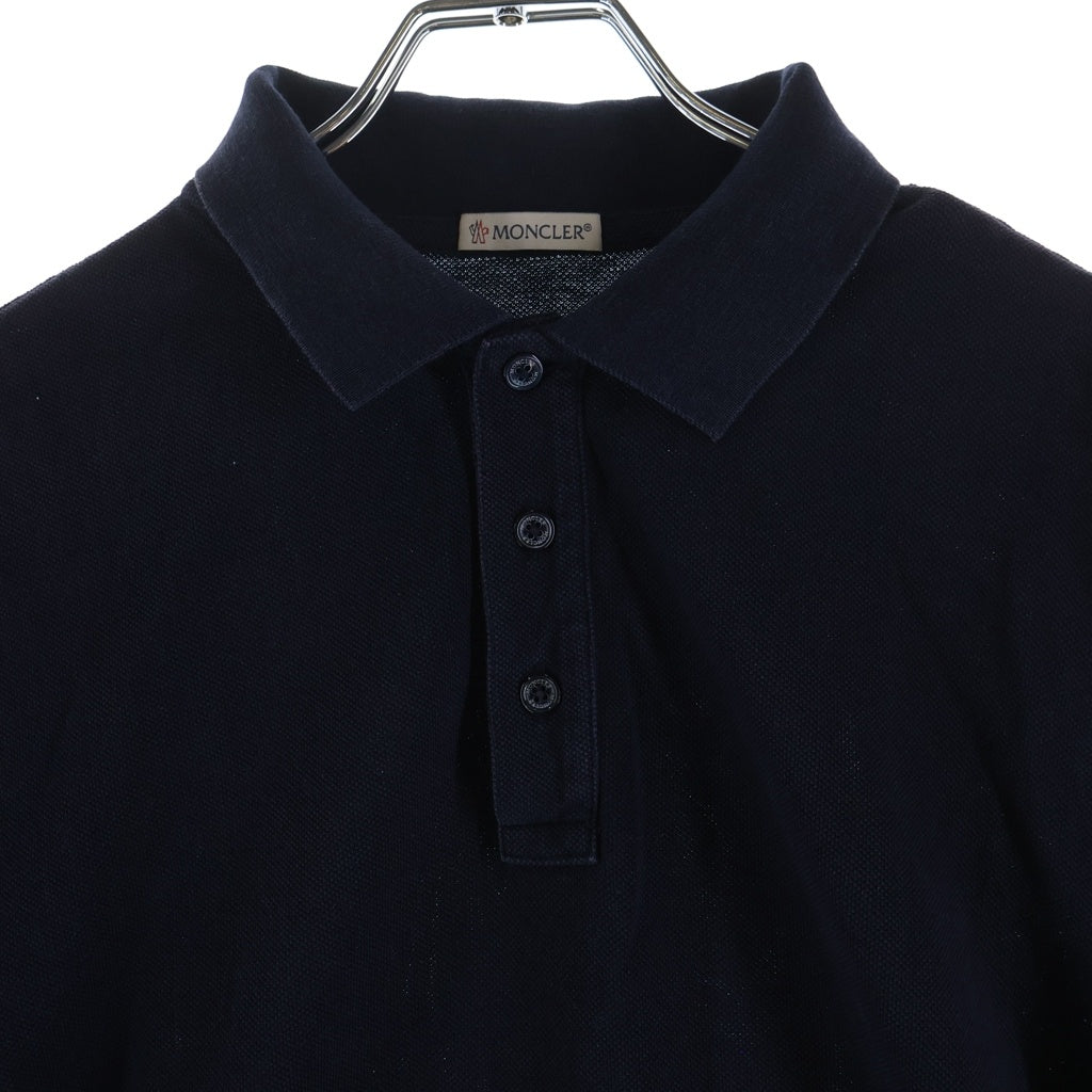 MONCLER(モンクレール) 19SS MAGLIA POLO MANICA CORTA コットン ロゴワッペン 半袖ポロシャツ ネイビー E10918305150 84556