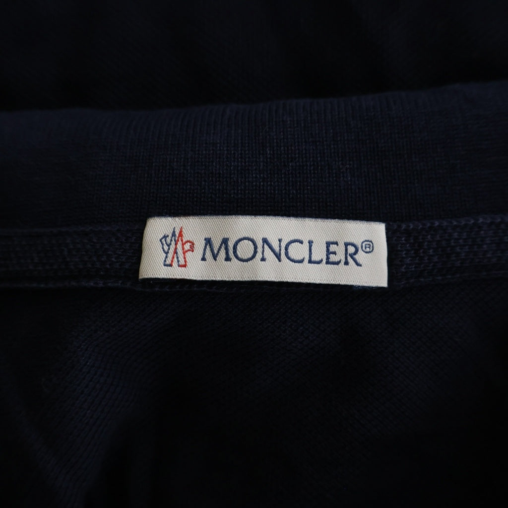 MONCLER(モンクレール) 19SS MAGLIA POLO MANICA CORTA コットン ロゴワッペン 半袖ポロシャツ ネイビー E10918305150 84556