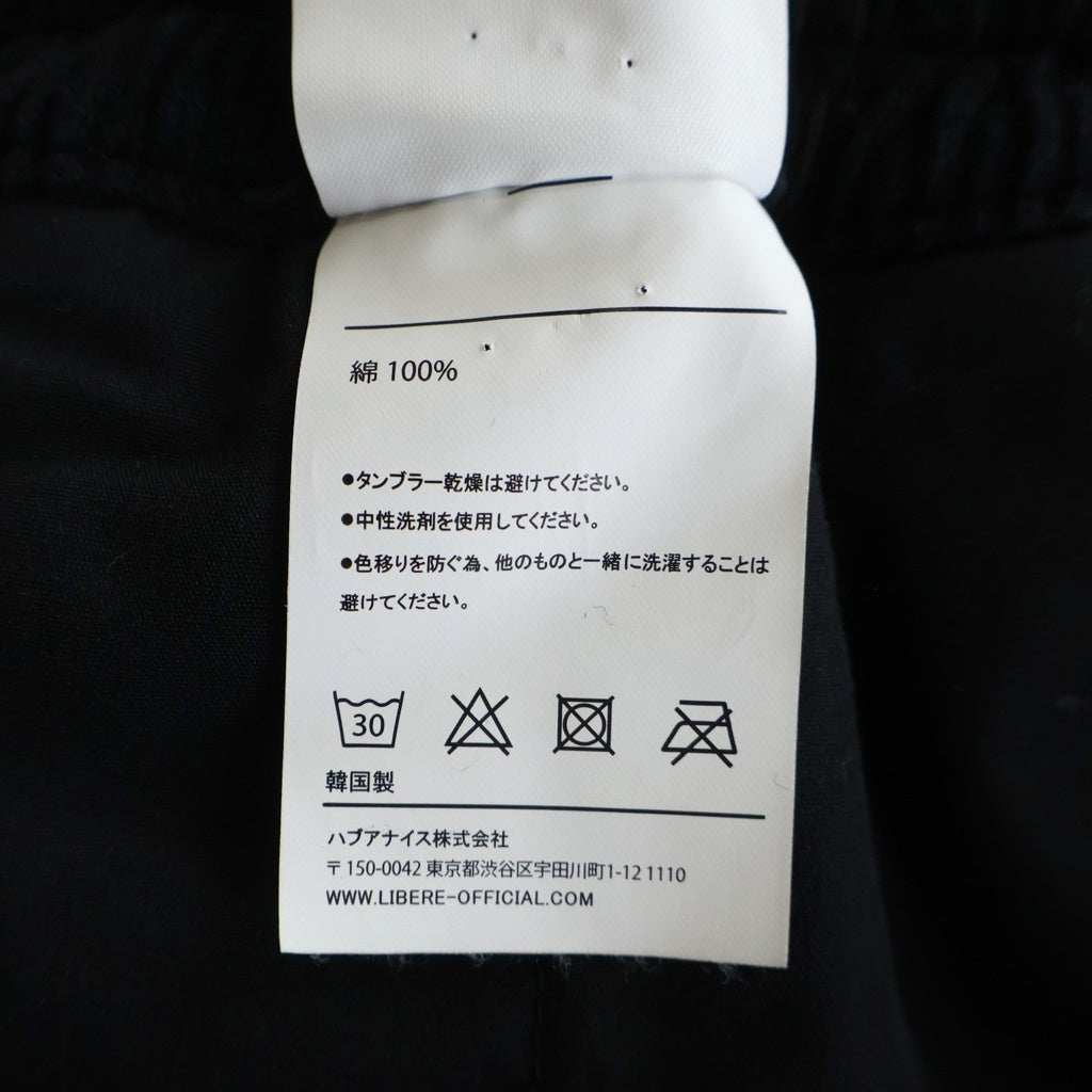WIND AND SEA(ウィンダンシー) ×LIBERE CORDUROY EASY PANTS ロゴ刺繍 コーデュロイイージーパンツ ジップフライ ブラック