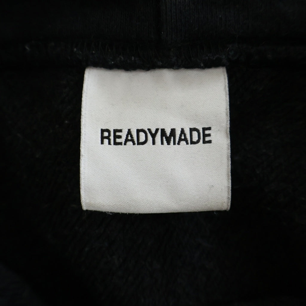 READY MADE(レディメイド) 23AW SMILE HOODIE スマイルフーディー バックロゴプリント プルオーバーパーカー ブラック RE-CO-BK-00-00-245