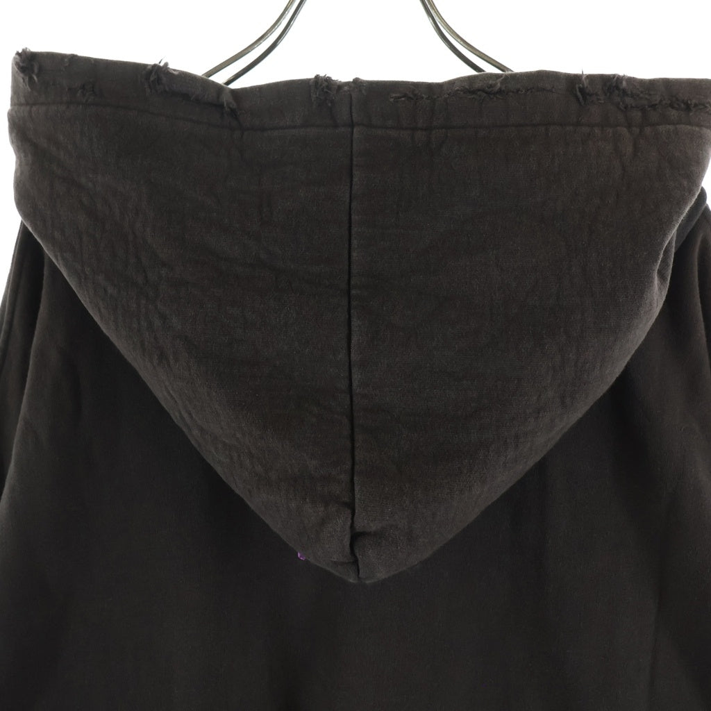 cvtvlist(カタリスト) 22AW ×MYne LOGO USUAL HOODIE マイン 刺繍ロゴ フーディー プルオーバーパーカー ブラウン GCLHD104