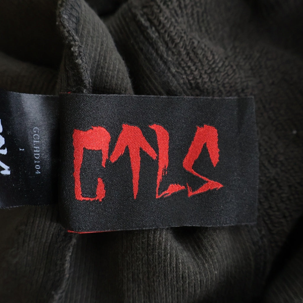 cvtvlist(カタリスト) 22AW ×MYne LOGO USUAL HOODIE マイン 刺繍ロゴ フーディー プルオーバーパーカー ブラウン GCLHD104