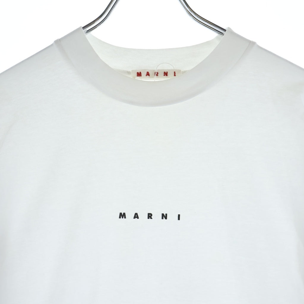 MARNI(マルニ) フロントロゴプリント クルーネックミドルスリーブTシャツ カットソー ホワイト THJE0263P1