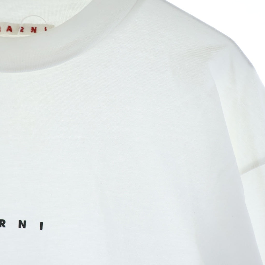 MARNI(マルニ) フロントロゴプリント クルーネックミドルスリーブTシャツ カットソー ホワイト THJE0263P1