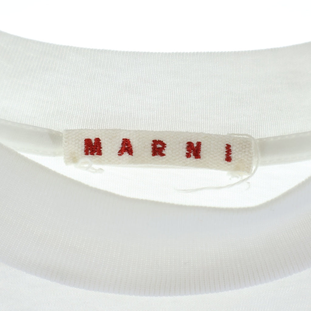 MARNI(マルニ) フロントロゴプリント クルーネックミドルスリーブTシャツ カットソー ホワイト THJE0263P1