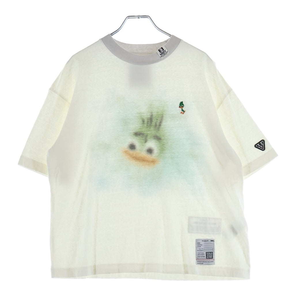 MAISON MIHARAYASUHIRO(メゾンミハラヤスヒロ) 26SS LEON PRINTED T-SHIRT レオンプリント クルーネック半袖Tシャツ カットソー ホワイト K16TS771