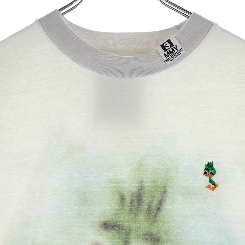MAISON MIHARAYASUHIRO(メゾンミハラヤスヒロ) 26SS LEON PRINTED T-SHIRT レオンプリント クルーネック半袖Tシャツ カットソー ホワイト K16TS771