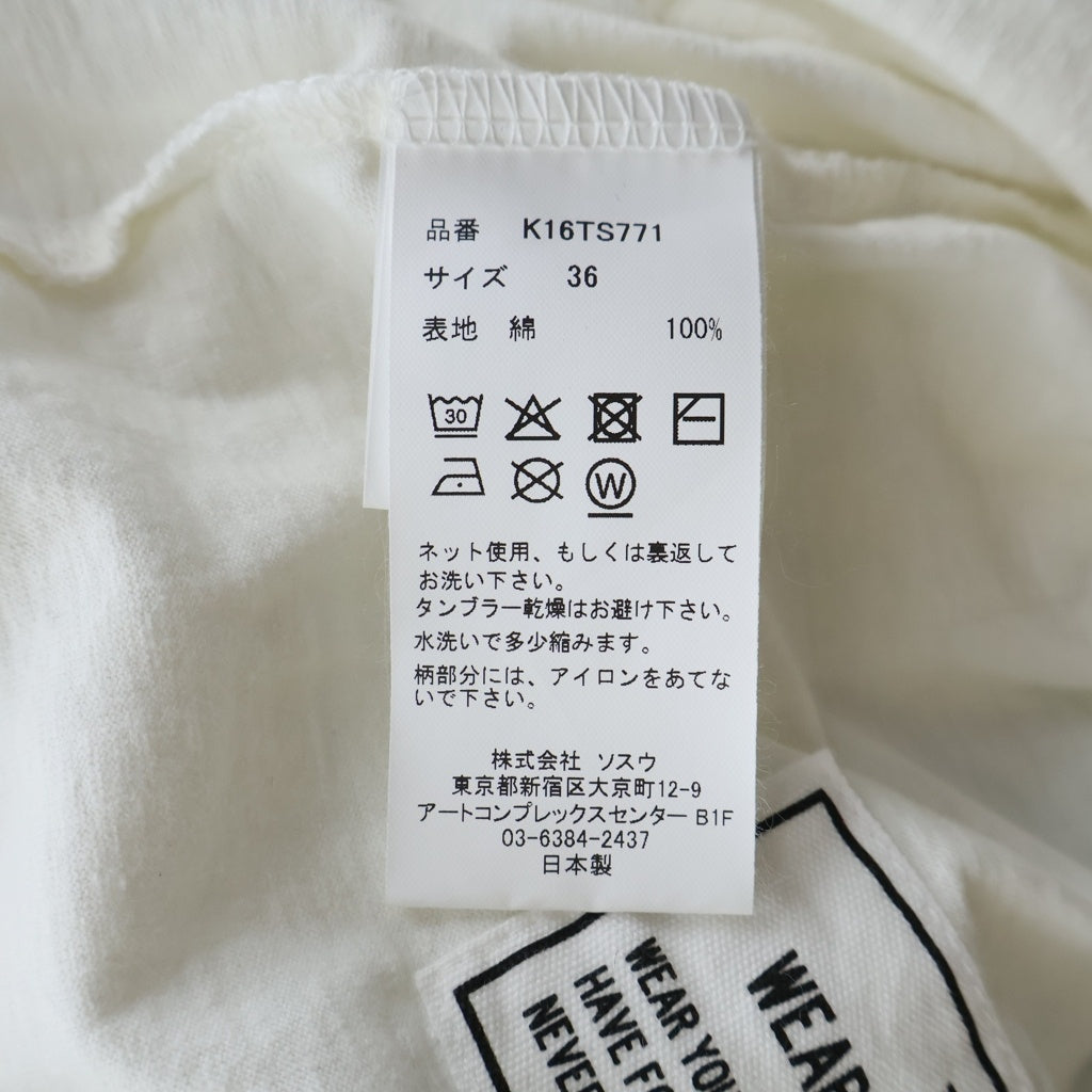 MAISON MIHARAYASUHIRO(メゾンミハラヤスヒロ) 26SS LEON PRINTED T-SHIRT レオンプリント クルーネック半袖Tシャツ カットソー ホワイト K16TS771