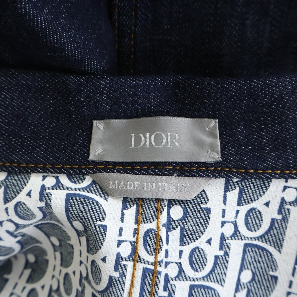 DIOR(ディオール) OBLIQUE COTTON DENIM OVERSHIRT オブリーク コットンデニムシャツ ジャケット インディゴ 033D490A226X