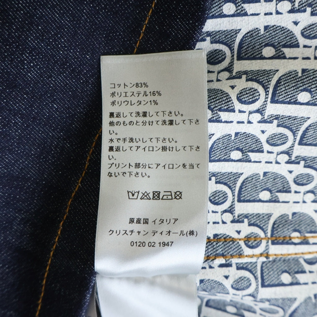DIOR(ディオール) OBLIQUE COTTON DENIM OVERSHIRT オブリーク コットンデニムシャツ ジャケット インディゴ 033D490A226X