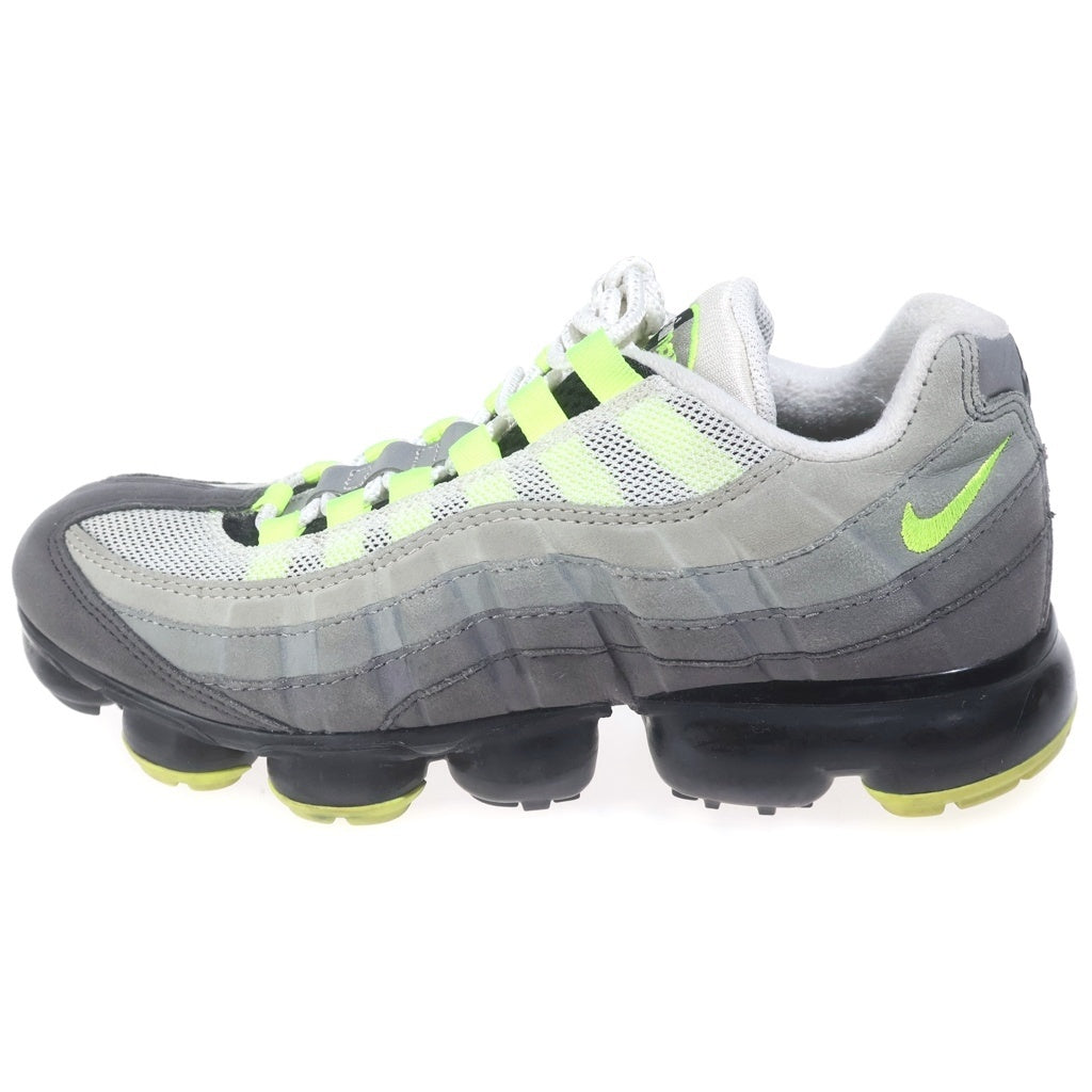 NIKE(ナイキ) AIR VAPORMAX95 NEON エアベイパーマックス95 ネオン ローカットスニーカー レディース グレー/グリーン US6/24cm 95AJ7292-001