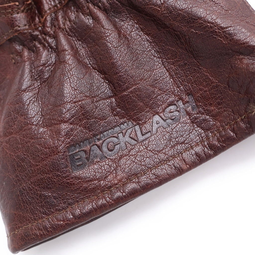 ISAMU KATAYAMA BACKLASH(イサムカタヤマバックラッシュ) レザー バイカーグローブ 手袋 ブラウン