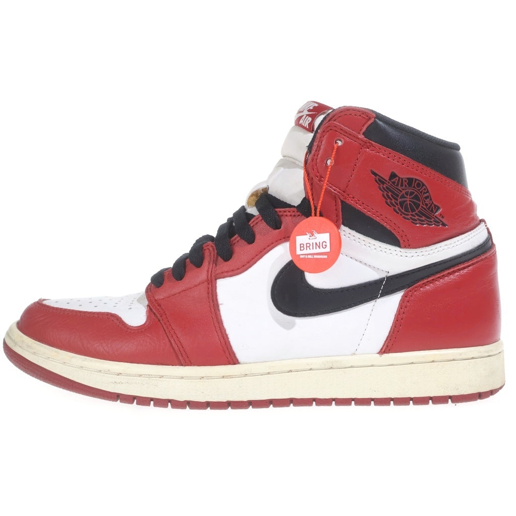 NIKE(ナイキ) 【観賞用 2015年製】AIR JORDAN 1 RETRO HIGH OG CHICAGO エアジョーダン1 レトロ シカゴ ハイカットスニーカー レッド/ホワイト US10.5/28.5cm 555088-101