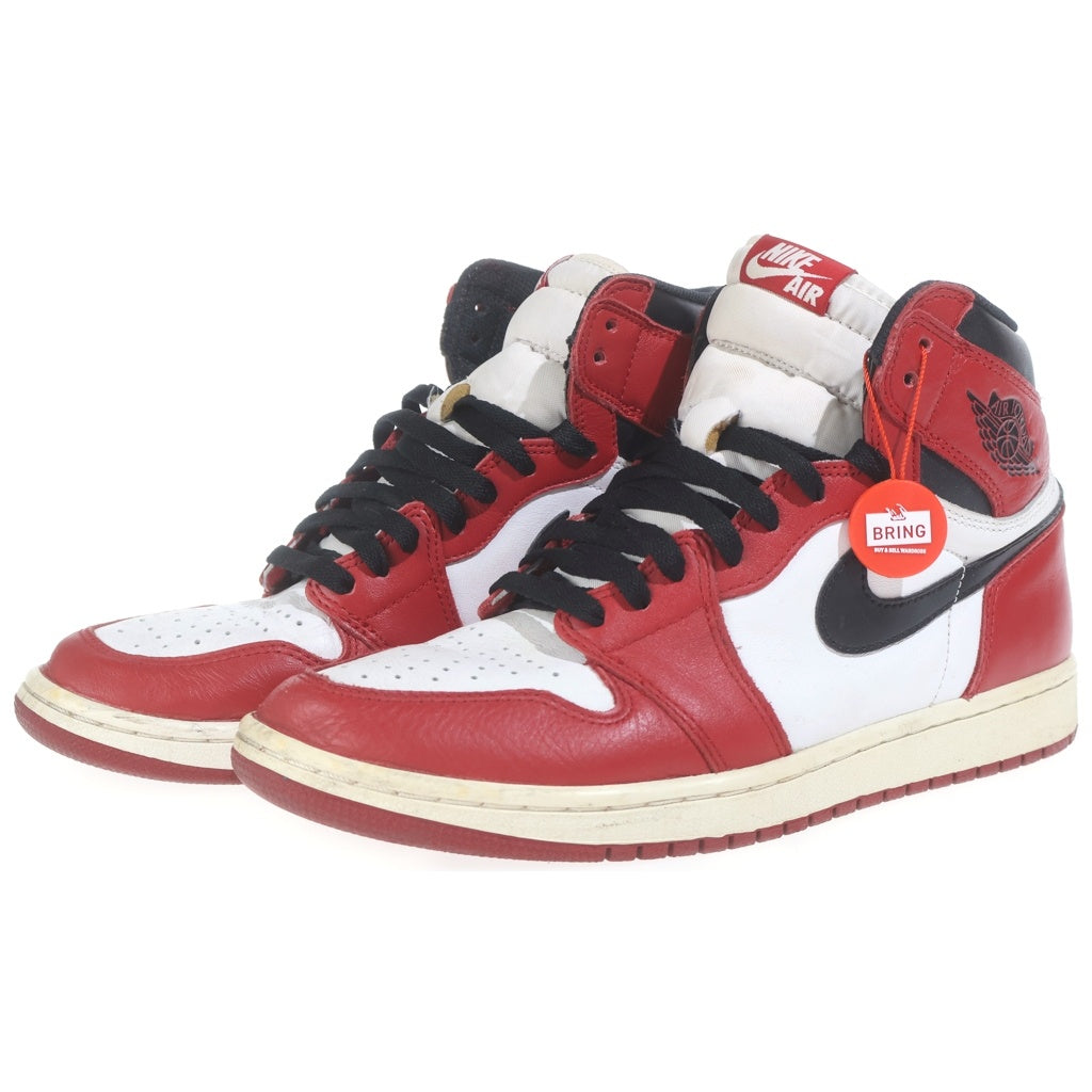 NIKE(ナイキ) 【観賞用 2015年製】AIR JORDAN 1 RETRO HIGH OG CHICAGO エアジョーダン1 レトロ シカゴ ハイカットスニーカー レッド/ホワイト US10.5/28.5cm 555088-101