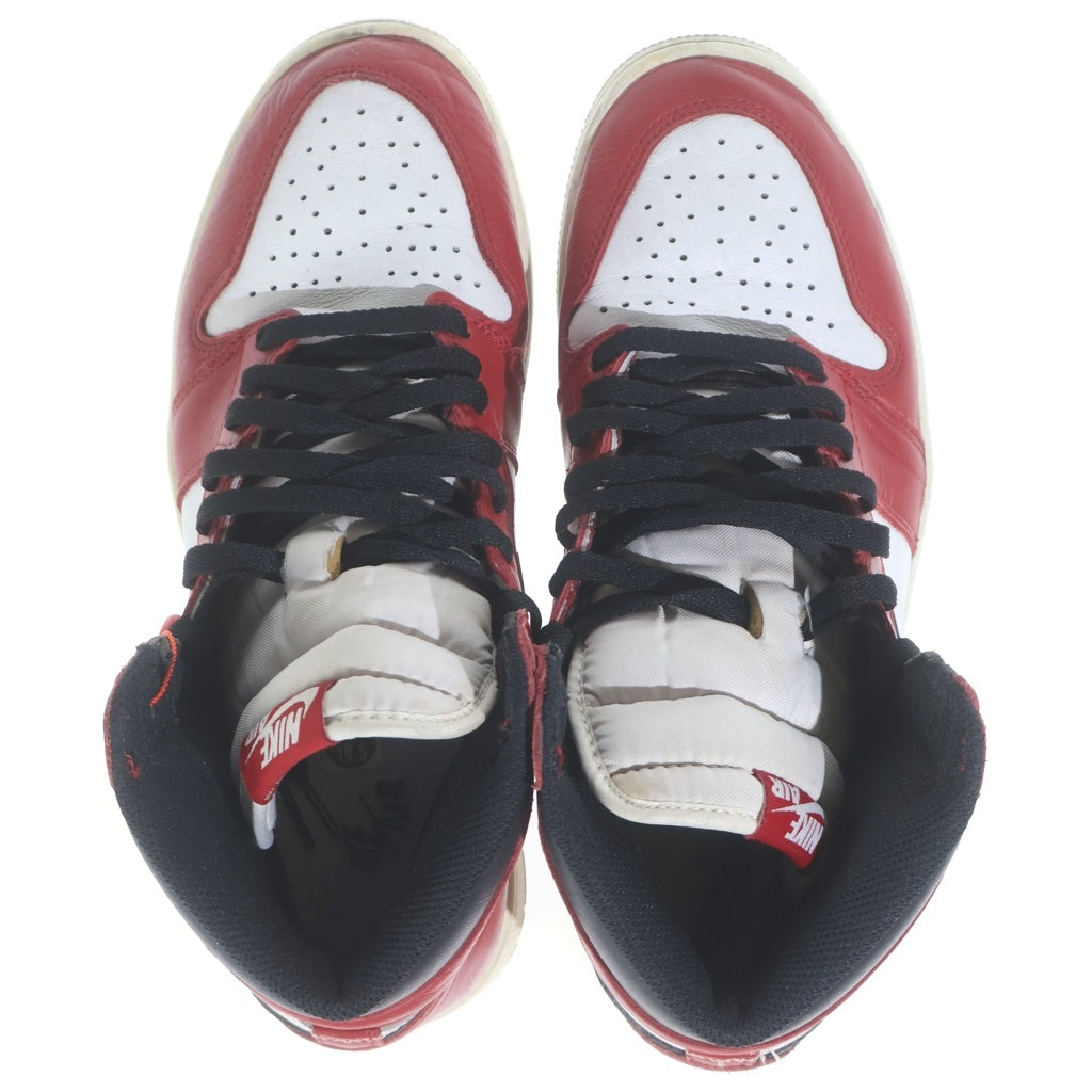 NIKE(ナイキ) 【観賞用 2015年製】AIR JORDAN 1 RETRO HIGH OG CHICAGO エアジョーダン1 レトロ シカゴ ハイカットスニーカー レッド/ホワイト US10.5/28.5cm 555088-101