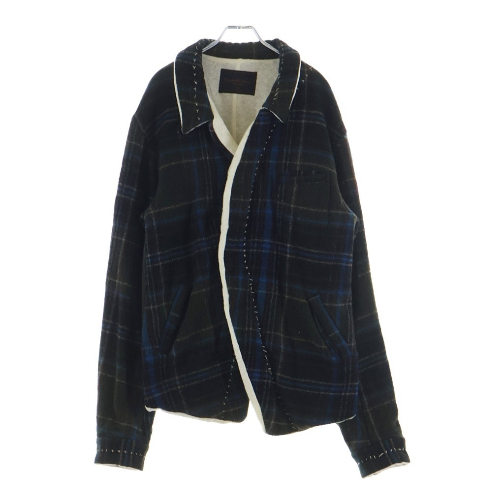 UNDERCOVERISM(アンダーカバイズム) 04AW ARCHIVE BUT BEAUTIFUL期 ウール チェック ハンドステッチ テーラードジャケット カーキ アーカイブ B250-B12
