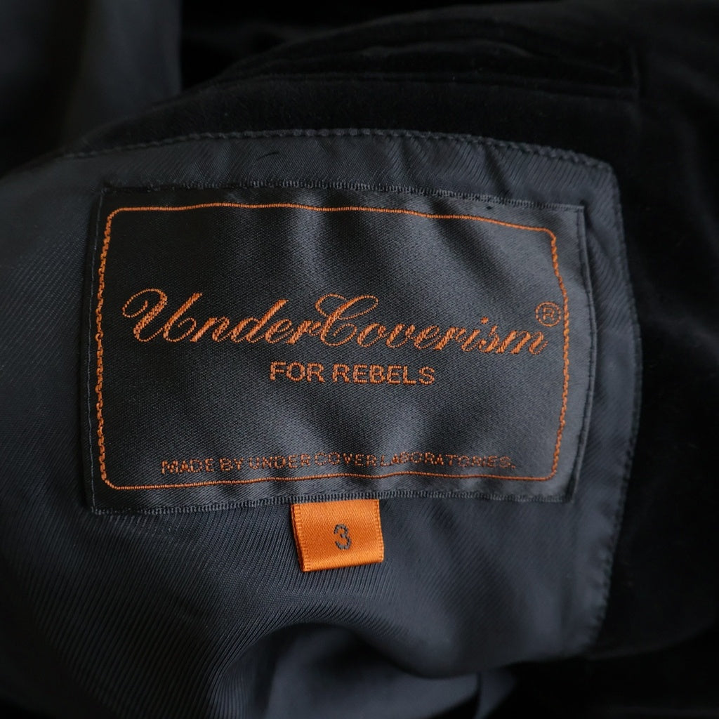 UNDERCOVERISM(アンダーカバイズム) 06AW ARCHIVE GURUGURU期 ベルベット スパイダー刺繍 1B テーラードジャケット ブラック アーカイブ 6A248-J8