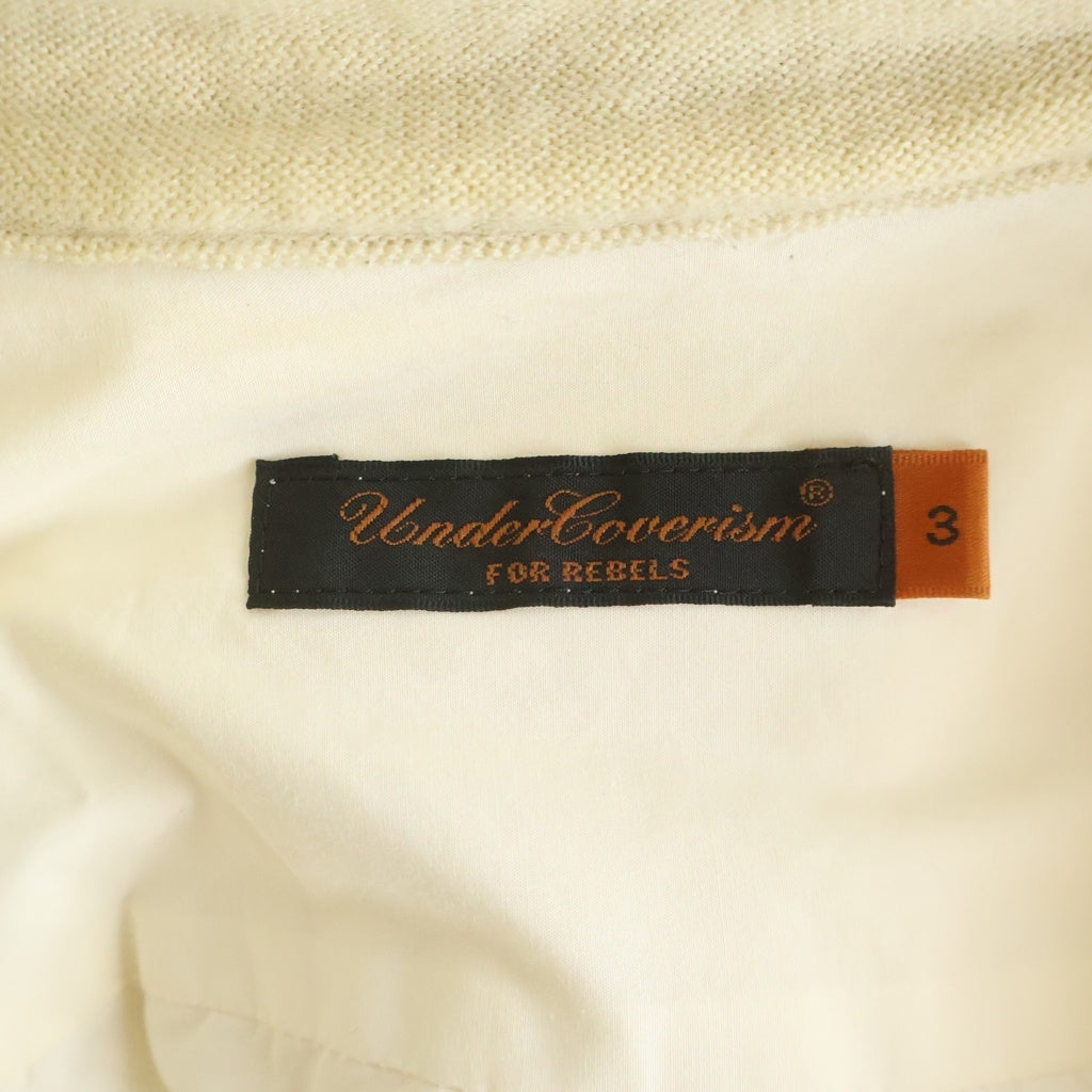 UNDERCOVERISM(アンダーカバイズム) 07AW ARCHIVE 無題期 ネックドローストリングデザイン ドレス 長袖シャツ ホワイト アーカイブ 7A239-SH2