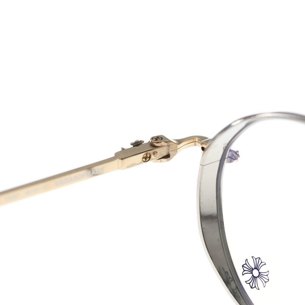 CHROME HEARTS(クロムハーツ) VAGASOREASS バガソール CHクロステンプル ラウンドフレーム メガネ サングラス シルバー/ゴールド