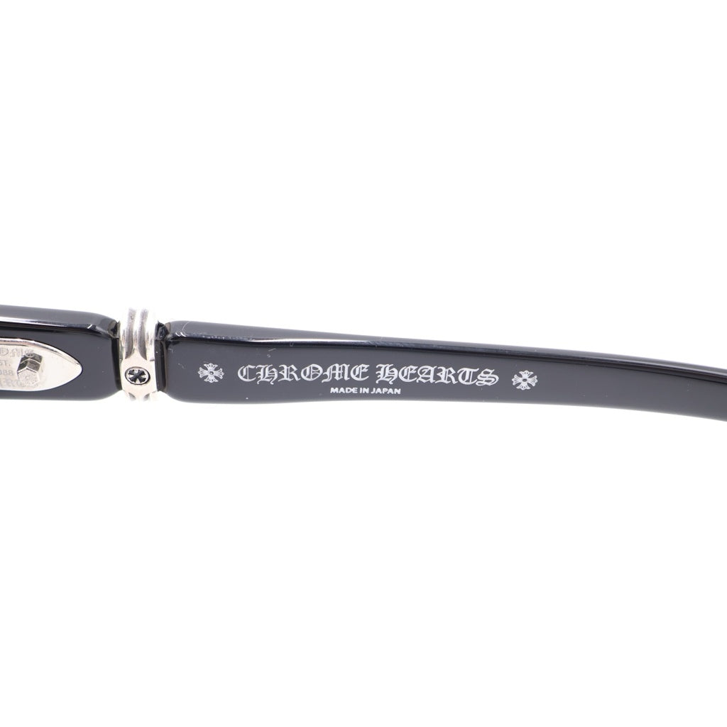 CHROME HEARTS(クロムハーツ) CLITERALLY ロゴ刻印テンプル キャットアイフレーム サングラス メガネ ブラック
