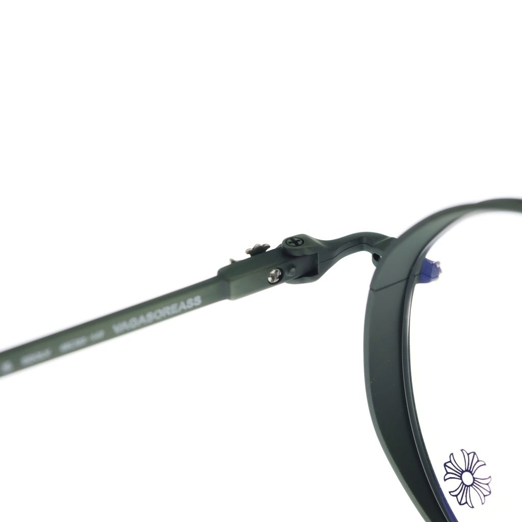 CHROME HEARTS(クロムハーツ) VAGASOREASS バガソール CHクロステンプル ラウンドフレーム メガネ サングラス グリーン