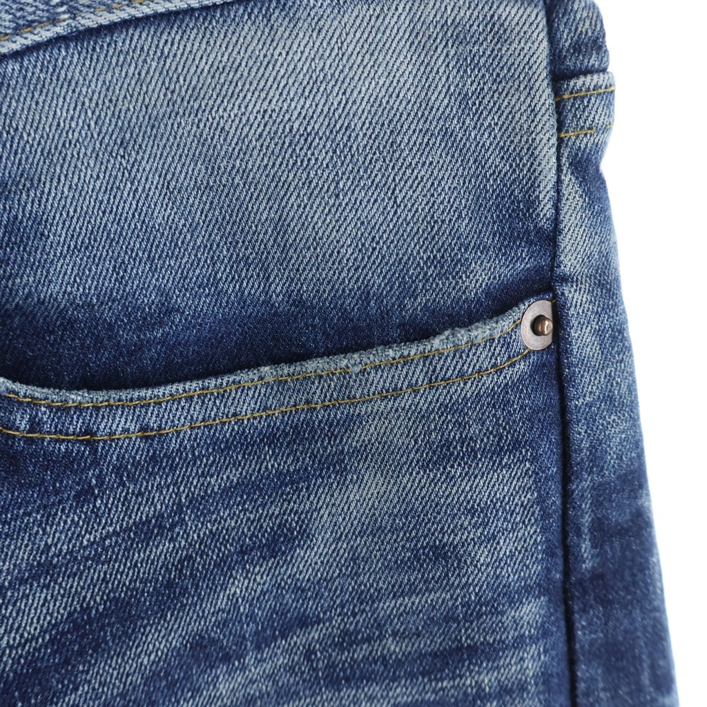 MLVINCE(メルヴィンス) TYPE-1 SLIM DAMAGE JEANS タイプ1 ダメージ加工 スリムフィット ボタンフライデニムパンツ ジーンズ インディゴ